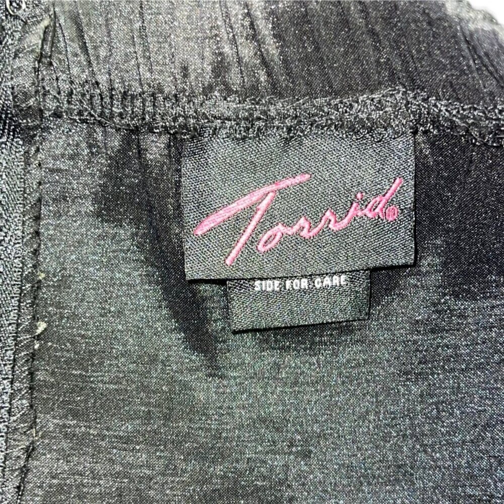 Torrid Women's Dress Black Strapless Pleated Cocktail Formal Dress Size 12 - Picture 5 of 7